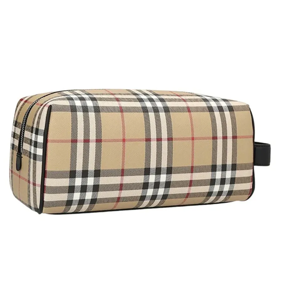 Túi Cầm Tay Nam Burberry Clutch BBR Vintage Check 8065628 Màu Be