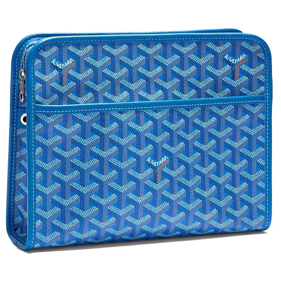 Túi Cầm Tay Unisex Goyard Jouvence MM Toiletry Bag Sky Blue Màu Xanh Dương N-QL