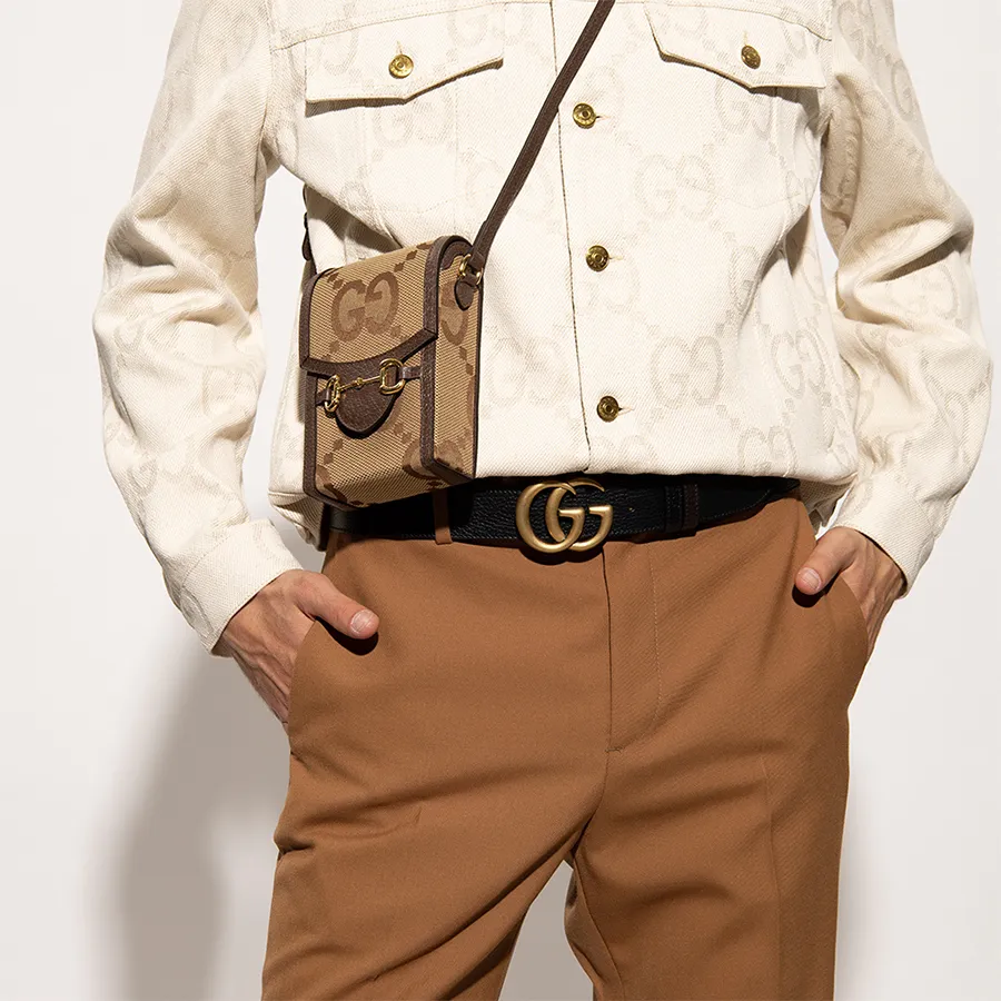 Túi Đeo Chéo Gucci 1955 Horsebit Jumbo GG Mini Bag 625615-UKMBG-2572 Màu Nâu