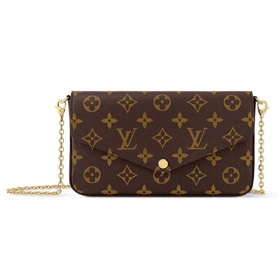Túi Đeo Chéo Nữ Louis Vuitton LV M61276 Félicie Pochette Monogram Màu Nâu