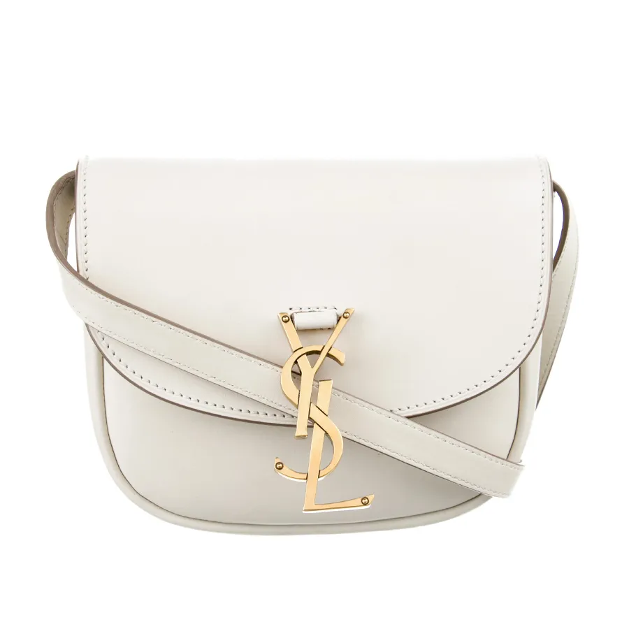 Túi Đeo Chéo Nữ YSL Yves Saint Laurent Kaia Small Leather Crossbody Bag White Màu Trắng D-PT