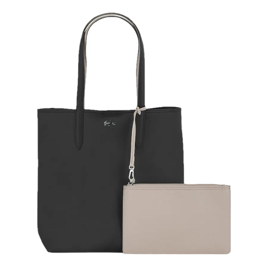 Túi Tote Nữ Lacoste Women's Anna Reversible Tote With Removable Pouch NF4282AA A91 Màu Đen N-TL