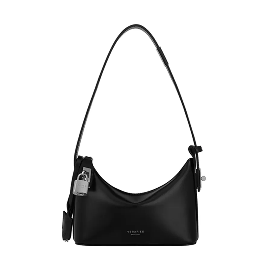 Túi Xách Nữ Verafied Silver Black Hobo Mini Bag Màu Đen