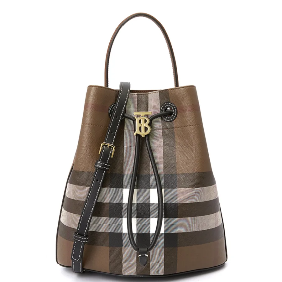 Túi Xách Tay Nữ Burberry Check Small TB Bucket 8063070 Màu Nâu
