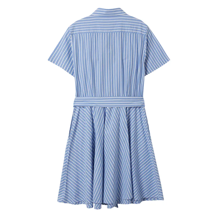 【WHO.A.U】Steve Short Sleeve Strap Shirts Dress Steve Short Sleeve Strap Shirts Dress - 후아유닷컴