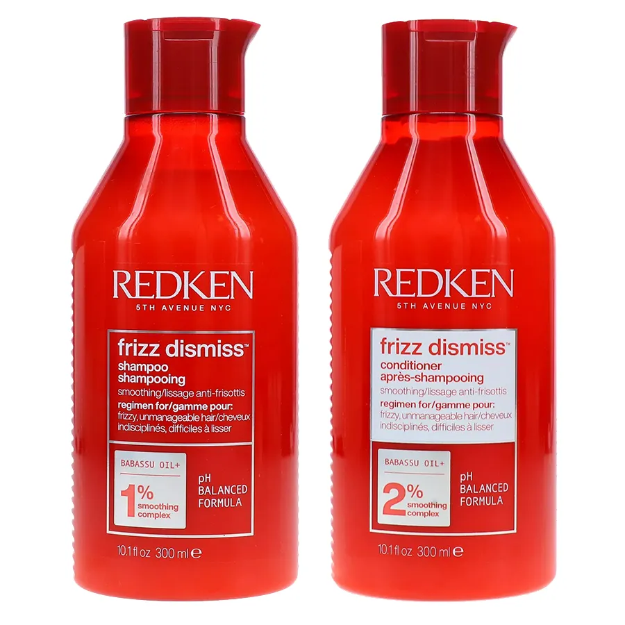 Bộ Dầu Gội Và Dầu Xả Làm Mượt Và Bóng Tóc Redken Frizz Dismiss Shampoo & Conditioner 300ml + 300ml