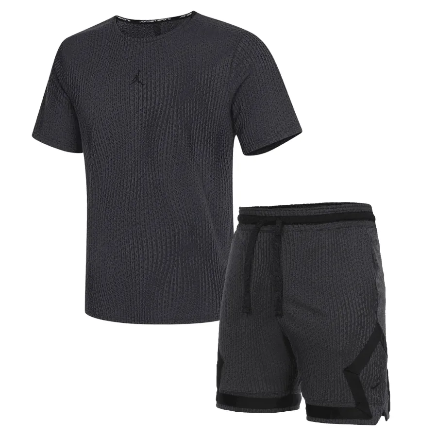Bộ Quần Áo Cộc Tay Nam Nike Jordan Dri Fit FN5865-002 / FN5868-002 Màu Đen Size S