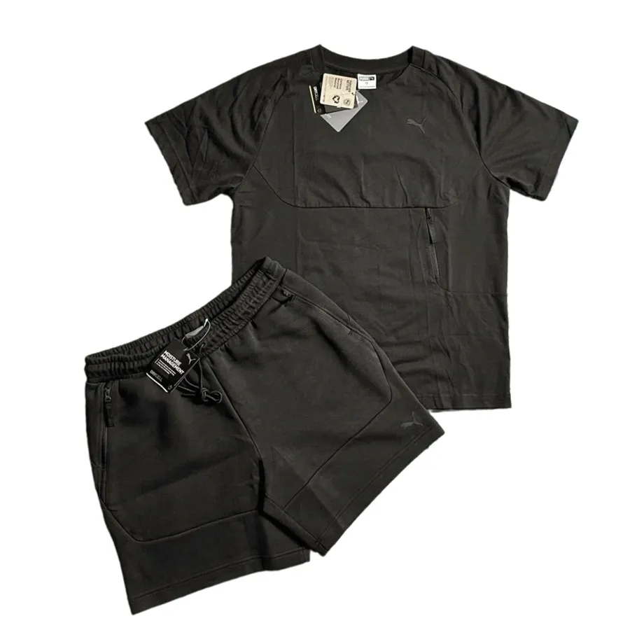 Bộ Quần Áo Cộc Tay Nam Puma Tech 626155-01/ 681908-01 Màu Đen Size S