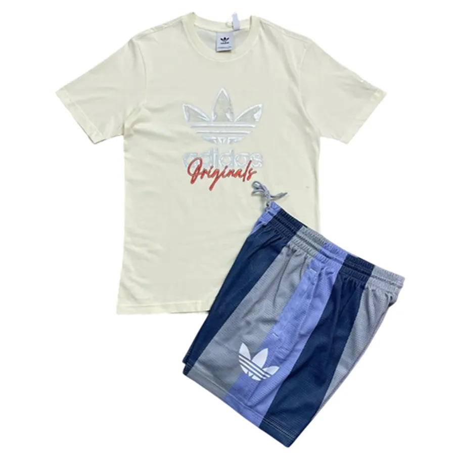 Bộ Thể Thao Nam Adidas Training Supply Printed Màu Be Xanh Size M (Form Âu)