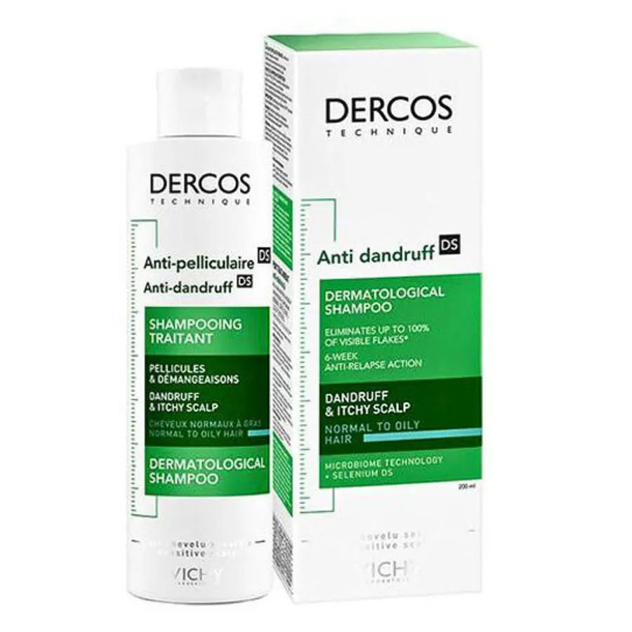 Dầu Gội Làm Sạch Dành Cho Da Đầu Dầu Vichy Dercos Anti-Pelliculaire Ds Shampooing Traitant 200ml
