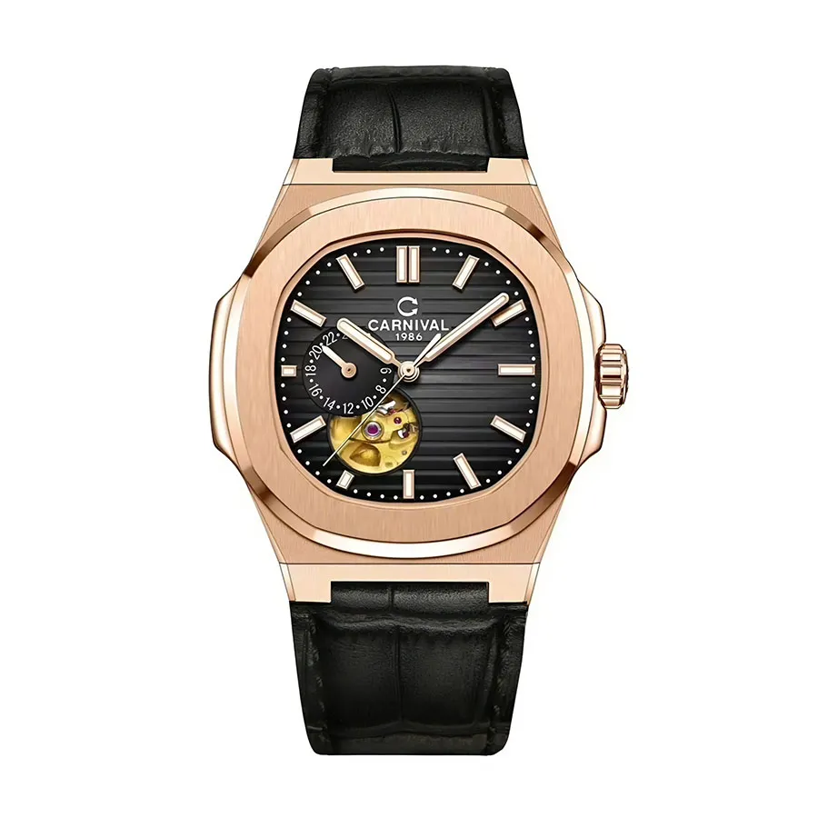 Đồng Hồ Nam Carnival 8159G-VH-DD-D Màu Đen - Vàng Hồng