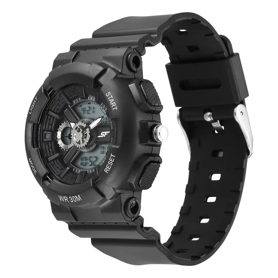 Đồng Hồ Nam Sonata Classic Black Watch With Silver Accents 87057PP05 Màu Đen - Bạc