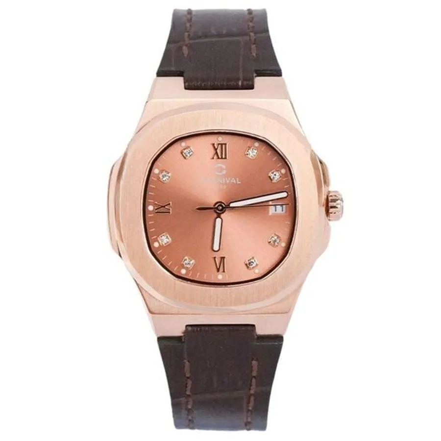 Đồng Hồ Nữ Carnival 34mm 8160L-VH-DD-N Màu Nâu/ Vàng Hồng