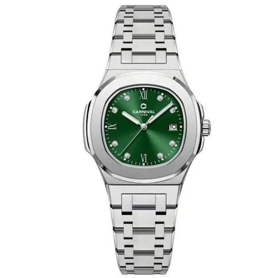 Đồng Hồ Nữ Carnival 34mm 8160L-VT-XL Màu Xanh Bạc