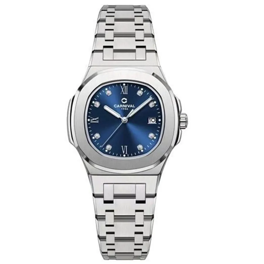 Đồng Hồ Nữ Carnival Quartz 8160L-VT-X Màu Bạc Xanh