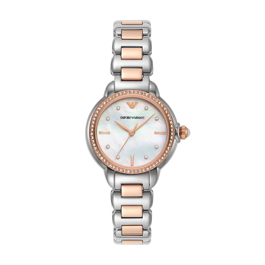 Đồng Hồ Nữ Emporio Armani Two Tone Analogue Watch AR11569 Vàng Hồng ...
