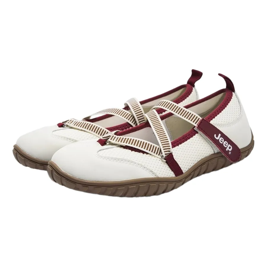 Giày Bệt Nữ Jeep 3 Dây Quai P651W13111 Màu Đỏ/Trắng Size 35