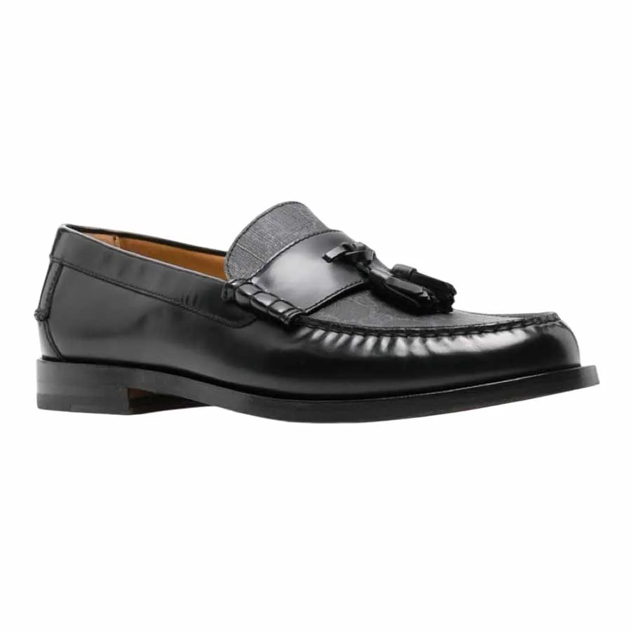 Giày Lười Nam Gucci Loafer Millennial Ribot GG Supreme Màu Đen Size 39 N-LV