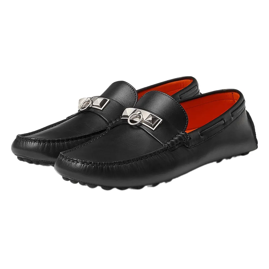Giày Lười Nam Hermès Irving Loafer H141251ZH02415 Màu Đen Size 42