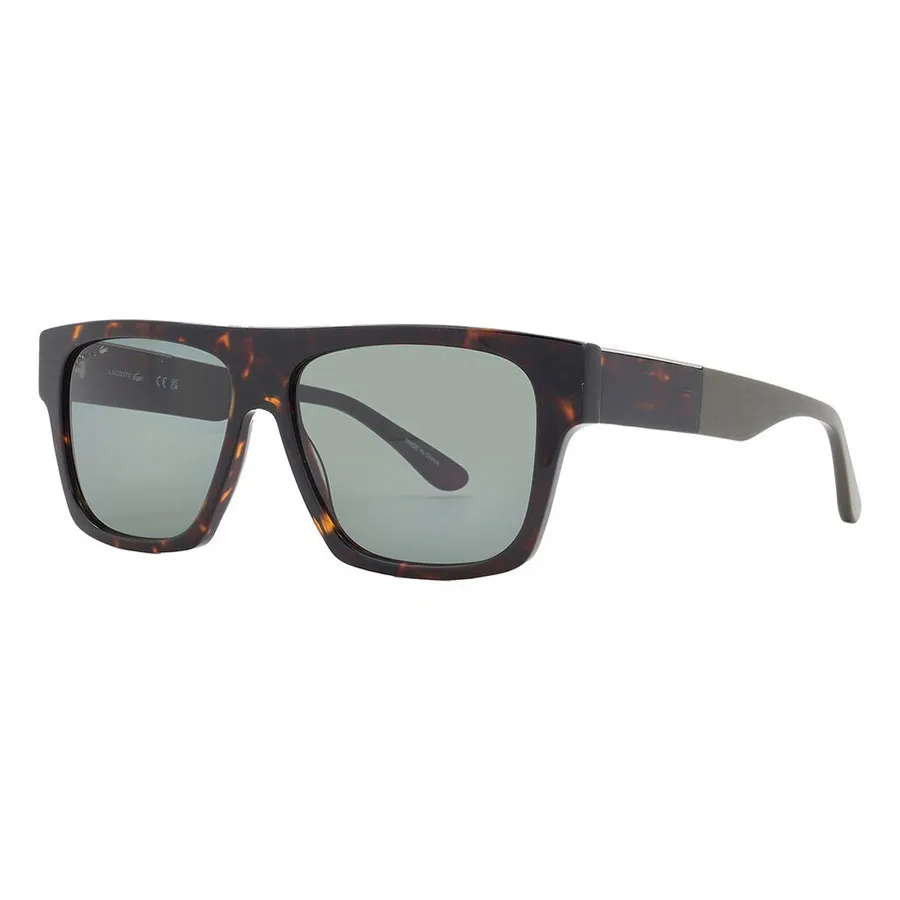 Kính Mát Nam Lacoste Browline Men's Sunglasses L984S 230 57 Màu Nâu Havana