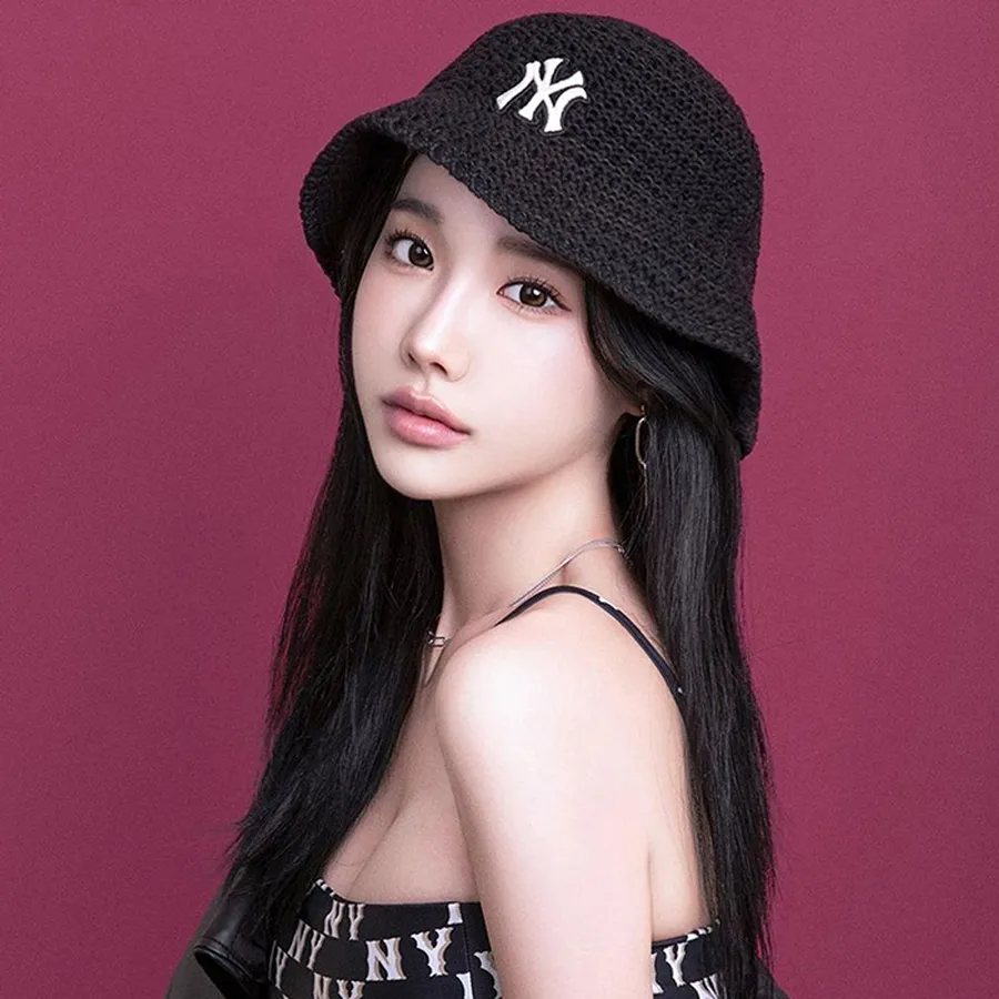 Mũ MLB Bucket Basic Summer Knit Dome Hat NY 3ATH3803N-50BKS