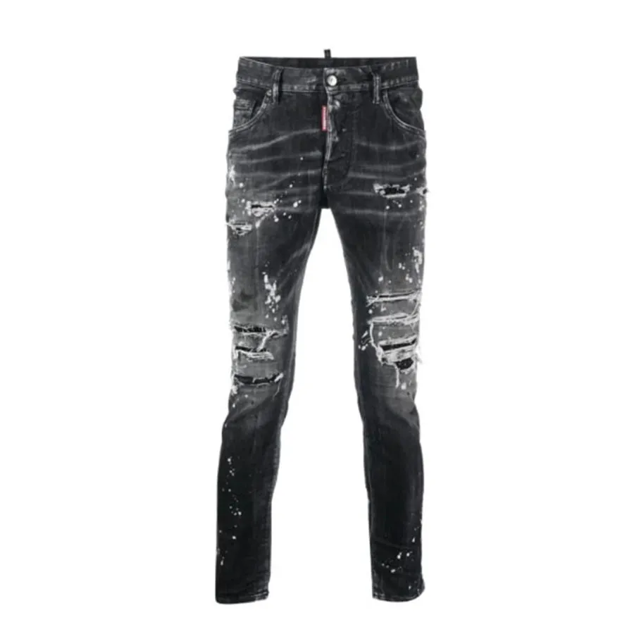 Quần Jeans Dsquared2 Super Twinky S74LB1388 Màu Đen Xám Size 46