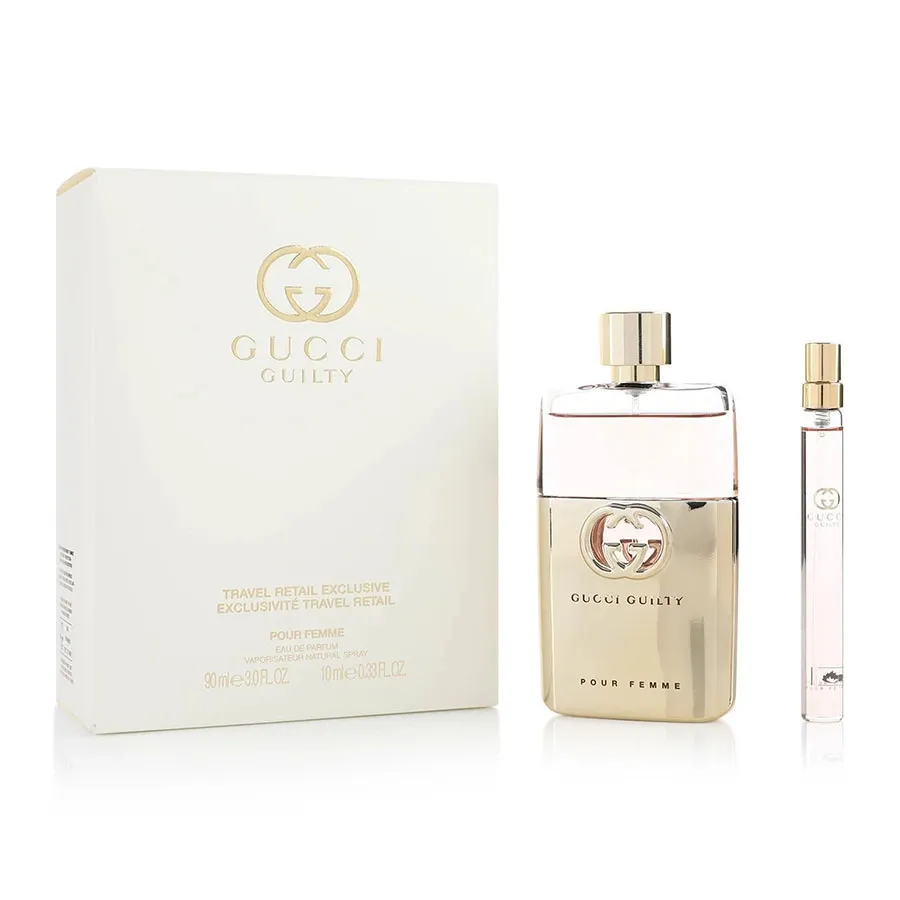 Set Nước Hoa Nữ Gucci Guilty Pour Femme Eau De Parfum Travel Set (90ml  10ml)