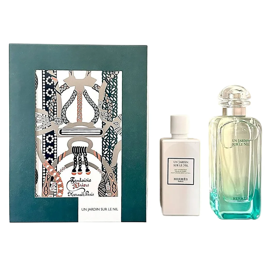 Set Nước Hoa Unisex Hermès Un Jardin Sur Le Nil 100ml Và Body