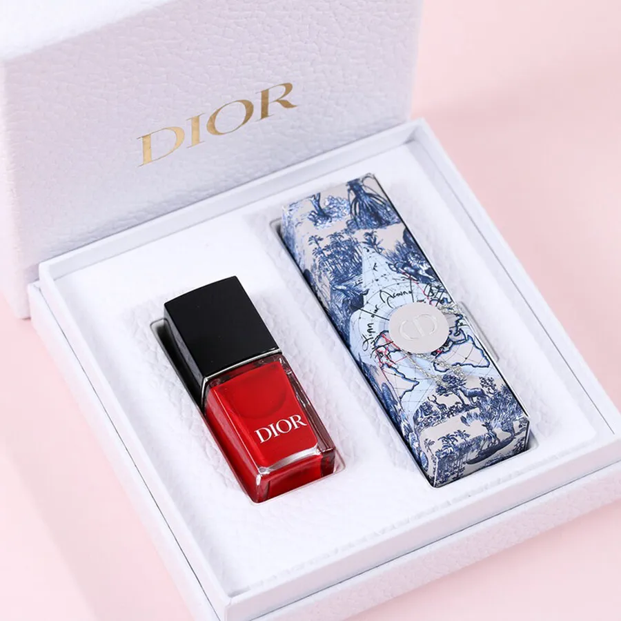 Set Son Dior Rouge Dior Lipstick 999 + Sơn Món Tay Vernis 999 Gift