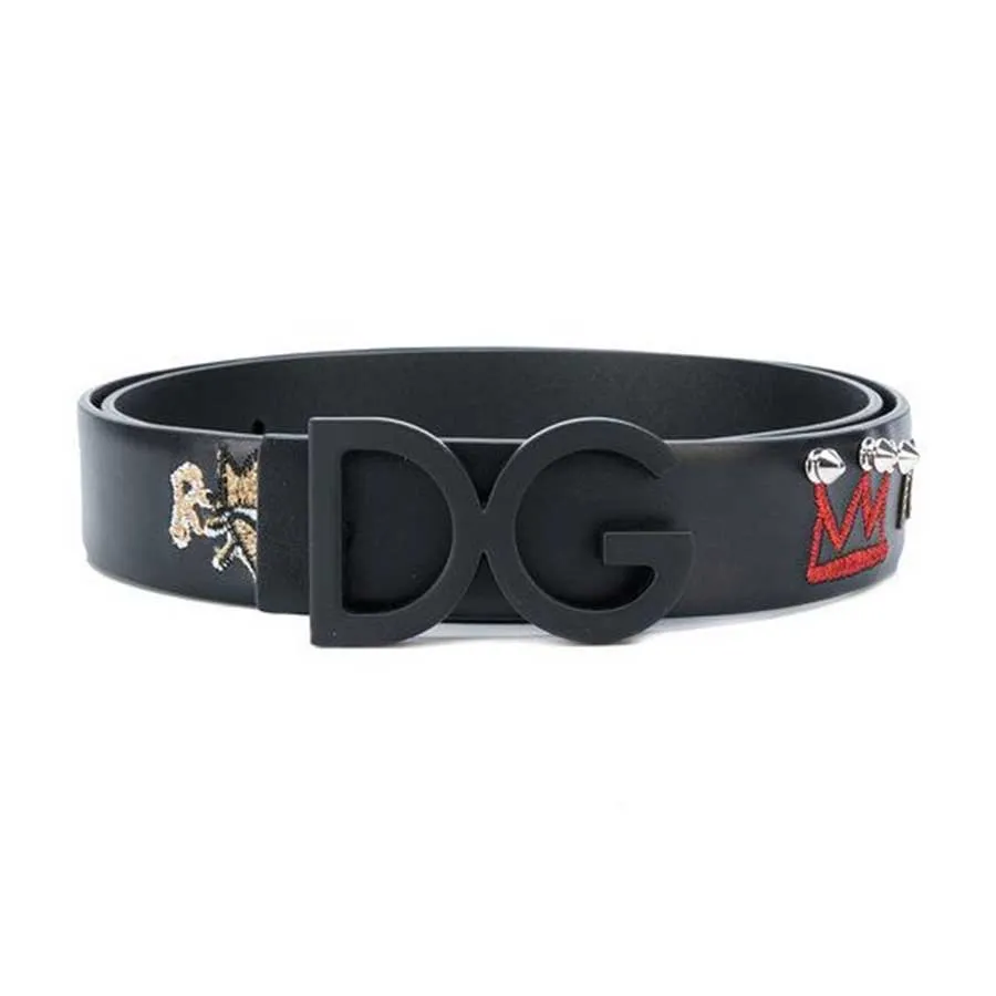 Thắt Lưng Nam Dolce & Gabbana D&G Belt In Black Leather BC4129 AI667 80999 Màu Đen Size 100