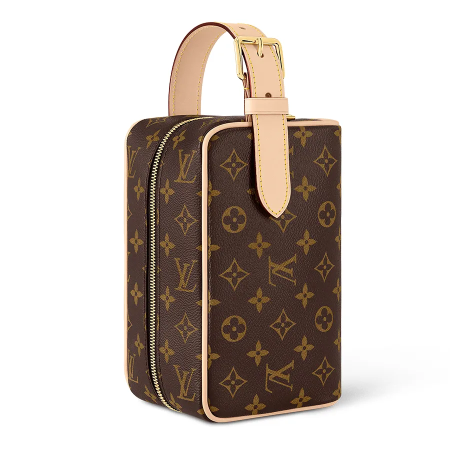 Túi Cầm Tay Nam Louis Vuitton LV Locker Dopp Kit M83112 Màu Nâu D-CN