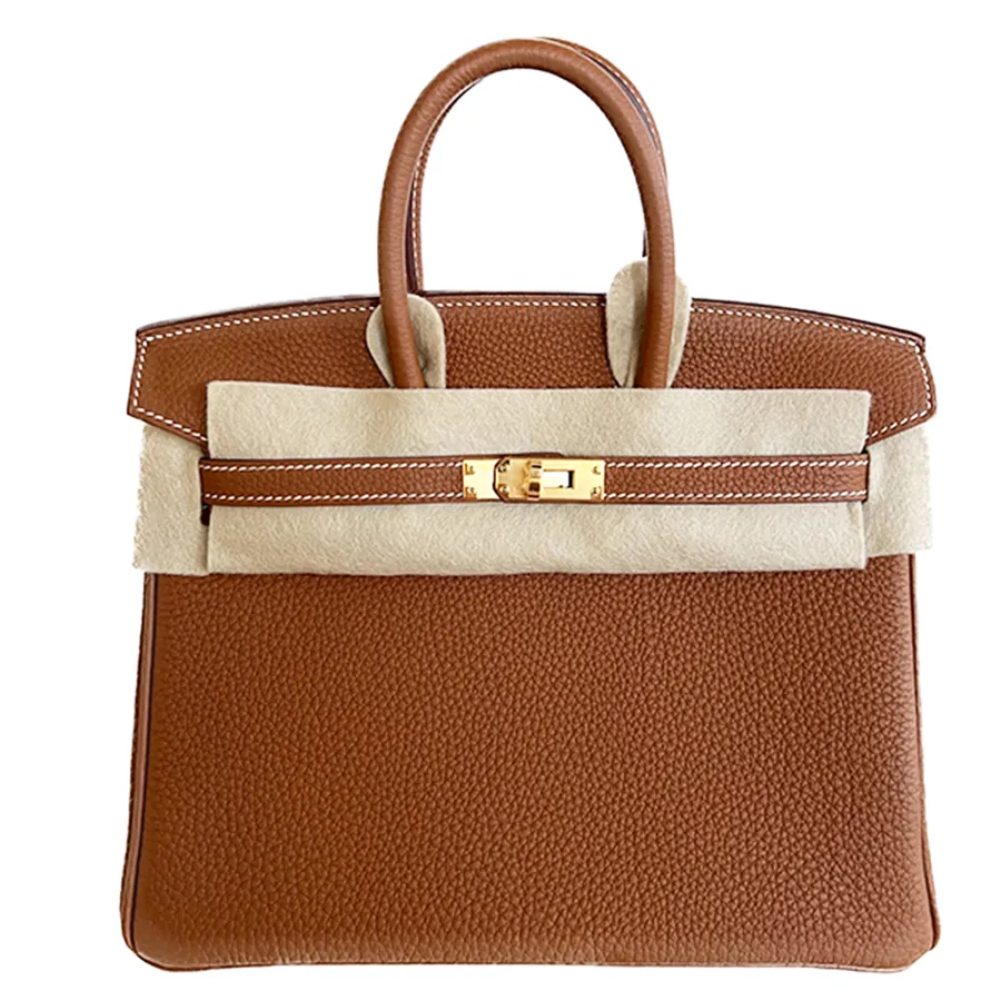 Túi Xách Nữ Hermès Birkin 25 Gold Togo Gold Hardware GHW Màu Nâu