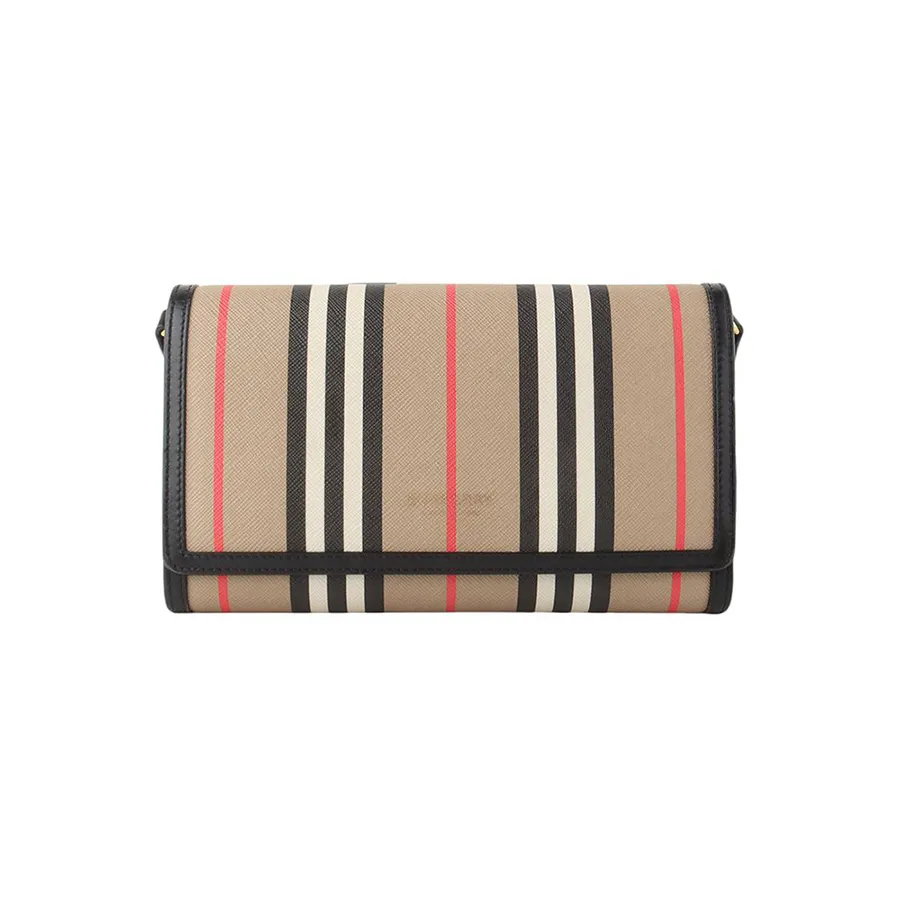 Túi Đeo Chéo Nữ Burberry Striped Archive Icon Crossbody Bag 80260041 Màu Nâu