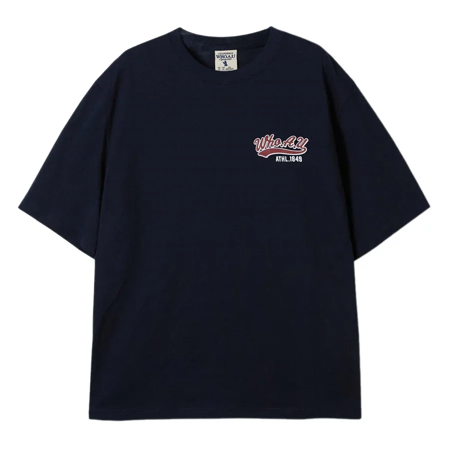 Áo Phông WHOAU Steve Back Graphic WHRPF2452U Tshirt Màu Xanh Navy Size S
