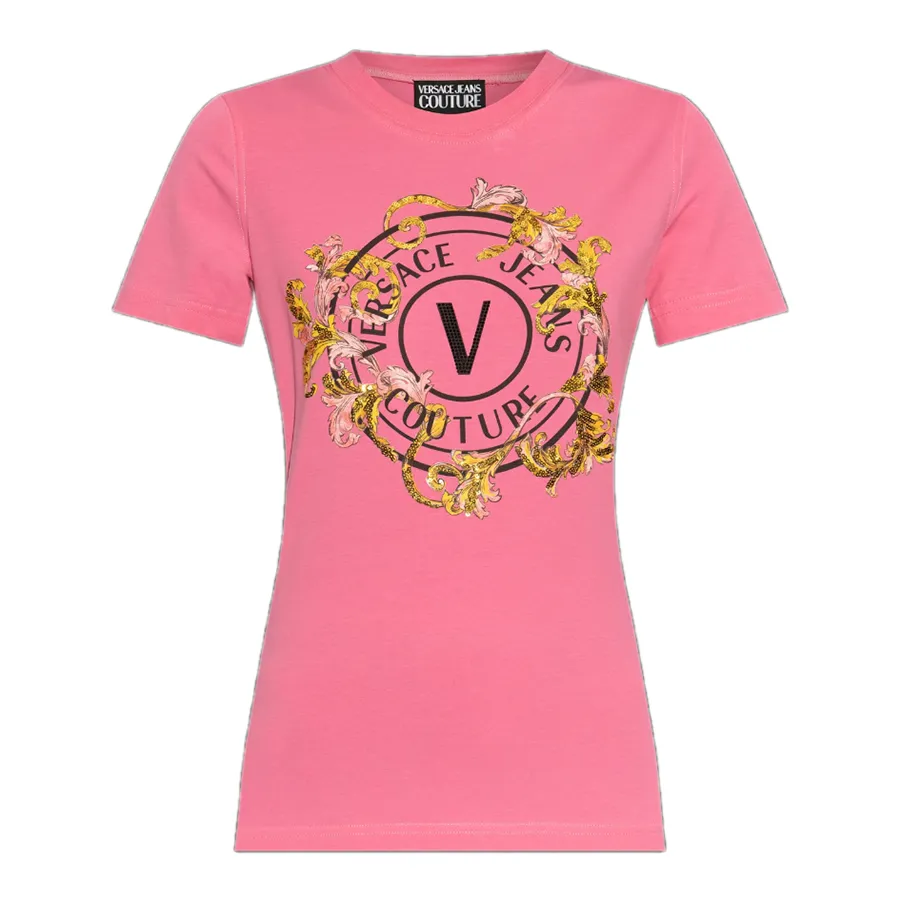 Tシャツ・カットソー VERSACE JEANS COUTURE Woman T-Shirt Pink 78HAHC01CJ02C 494 image_cf1f274a-825a-4b29-84af-