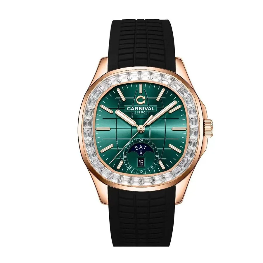 Đồng Hồ Nam Carnival Aquanus 8113G2-VH-DCS-XL (8113G2) Màu Xanh Lá - Vàng Hồng