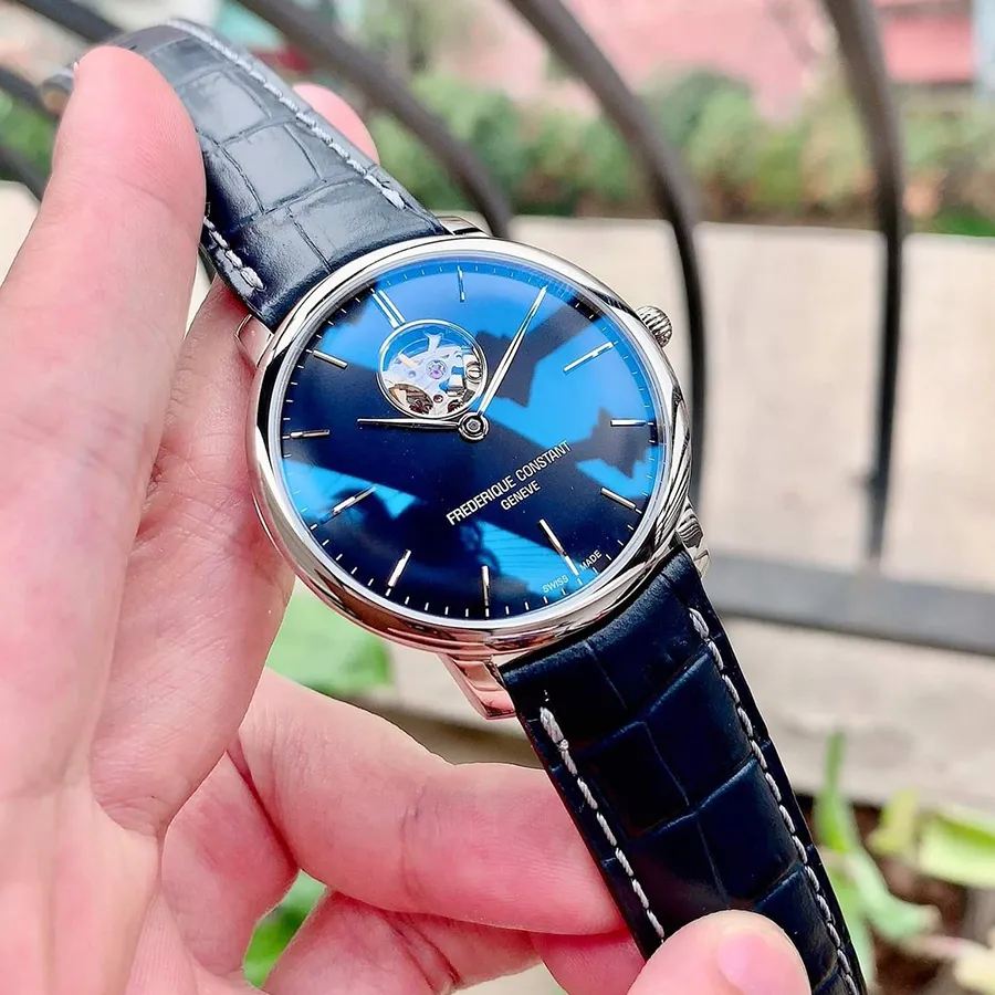 Đồng Hồ Nam Frederique Constant Slimline Heart Beat FC-312N4S6 Màu Xanh