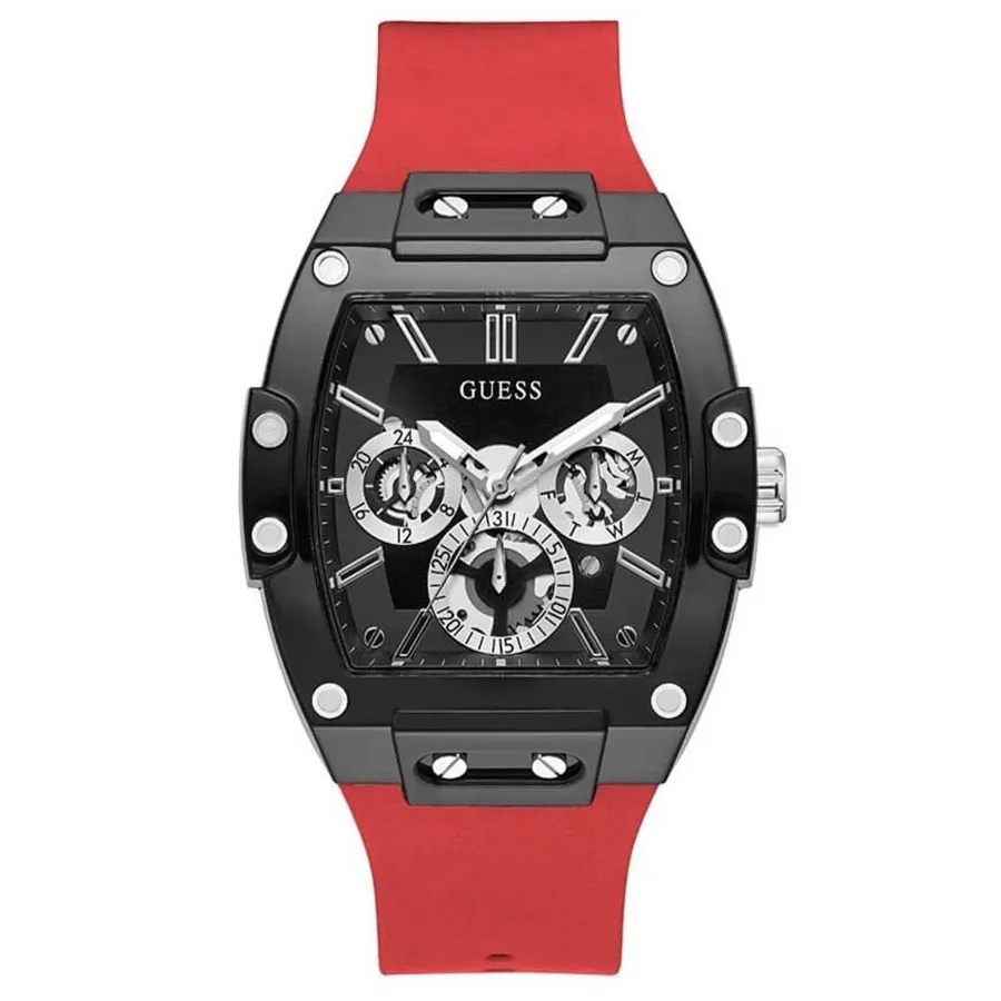 Đồng Hồ Nam Guess Quartz GW0203G4 Màu Đen Đỏ