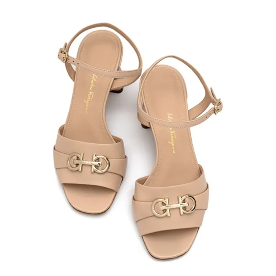 Giày Cao Gót Nữ Salvatore Ferragamo Double Gancini Sandals