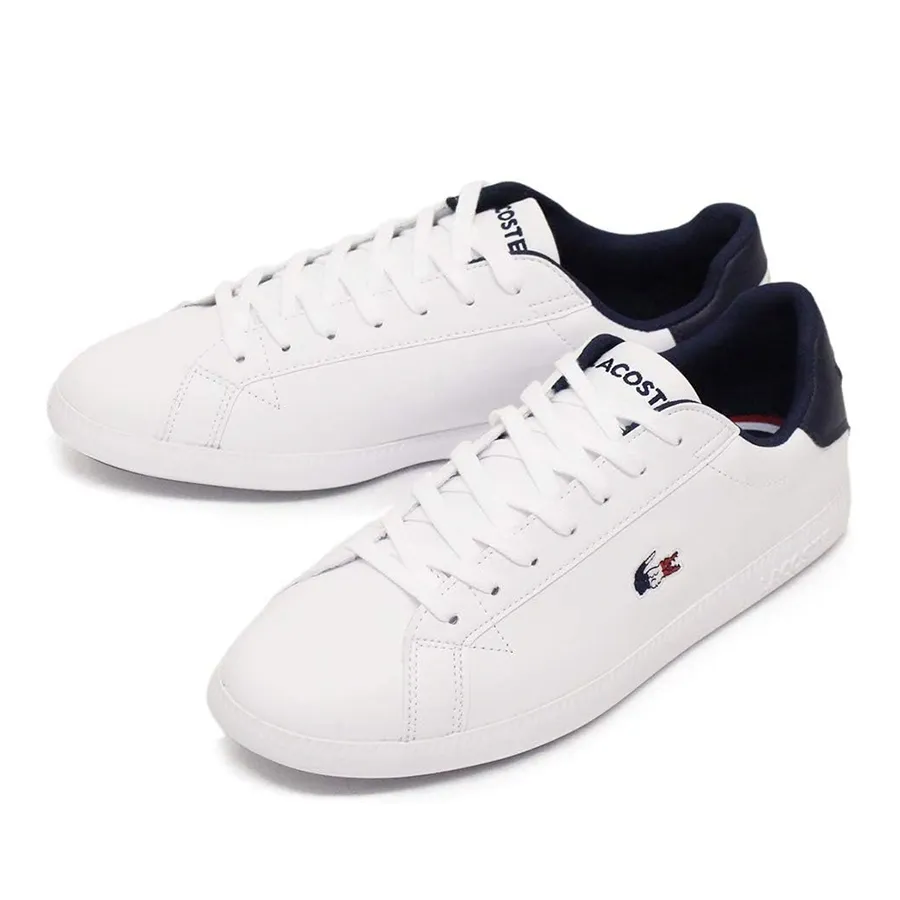 Giày Thể Thao Lacoste SMA0027 Graduate Tri 1 407WHT/NVY/RED Màu Trắng/Navy Size 35.5