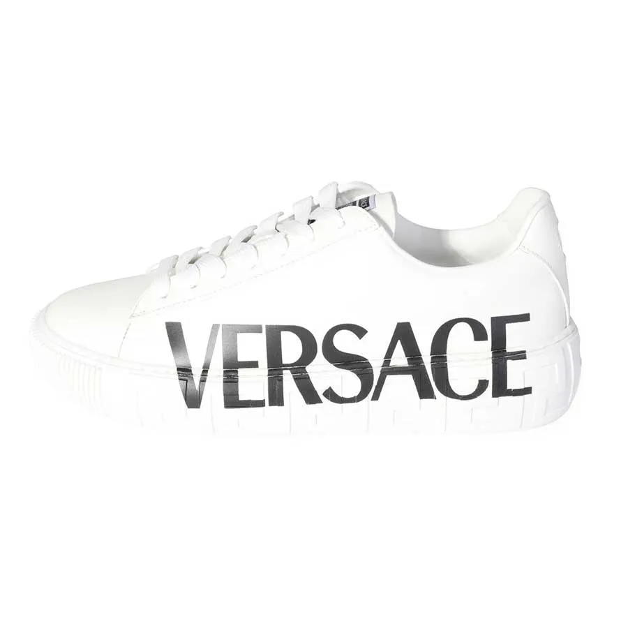 Giày Thể Thao Nam Versace Greca Logo Trainer White DSU8404 DV51G D0141 Màu Trắng Size 39