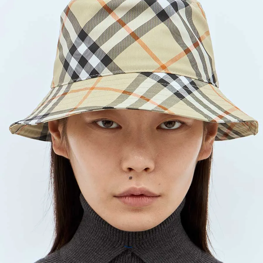 帽子・その他 Burberry HAT (8094798 C1200) Mũ Burberry Check Bucket Hat 8094798 C1200 Màu Be Size S