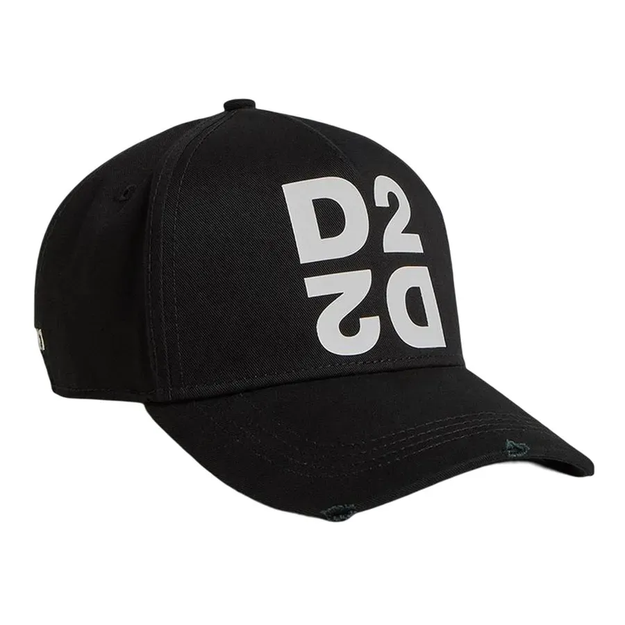 Mũ DSquared2 Mirrored D2 Baseball Cap Black EUR135 BCM0265 Màu Đen ...