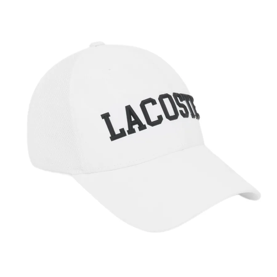 Mũ Lacoste Lettering Baseball Cap RK242E 54G 70V Màu Trắng