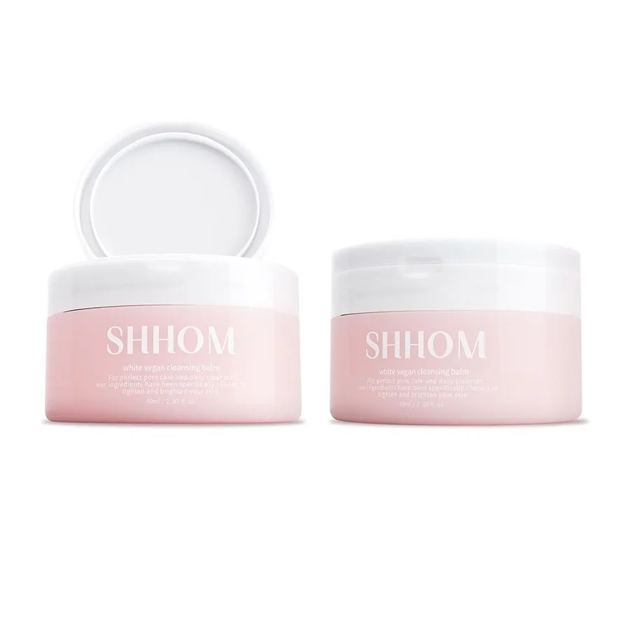 Set Sáp Tẩy Trang Shhom Pore White Vegan Cleansing Balm 60ml x 2