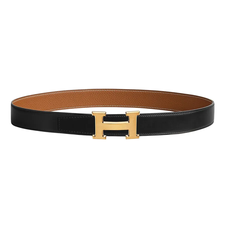 Thắt Lưng Hermès H Belt Buckle & Reversible Leather Strap 32mm Màu Nâu Đen Size 85