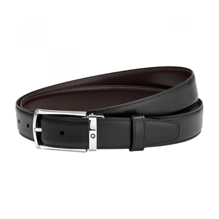 Thắt Lưng Nam Montblanc Reversible Leather Belt 123889 30mm Hai Mặt Màu Đen/Nâu