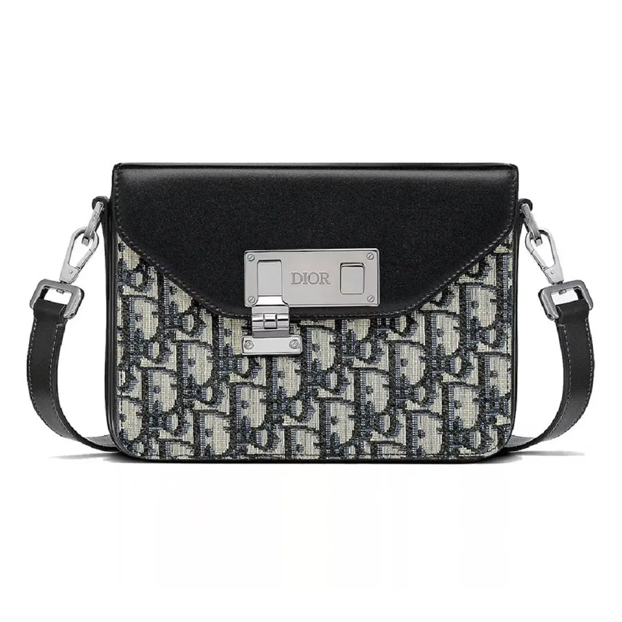 Túi Đeo Chéo Nữ Dior Oblique Galaxy Black 1LXPO214UCT H28E Màu Đen