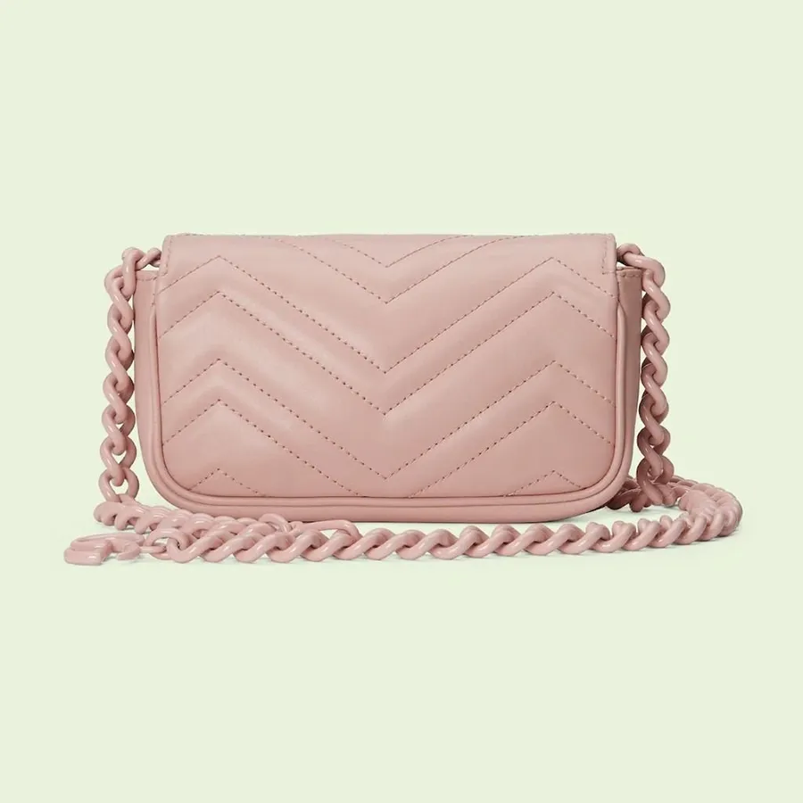 Túi Đeo Chéo Nữ Gucci GG Marmont Belt Bag In Light Pink Màu Hồng