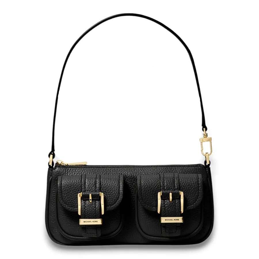 Túi Đeo Vai Nữ Michael Kors MK Zoe Small Pebbled Leather Pochette 32S5GZCU1L Màu Đen